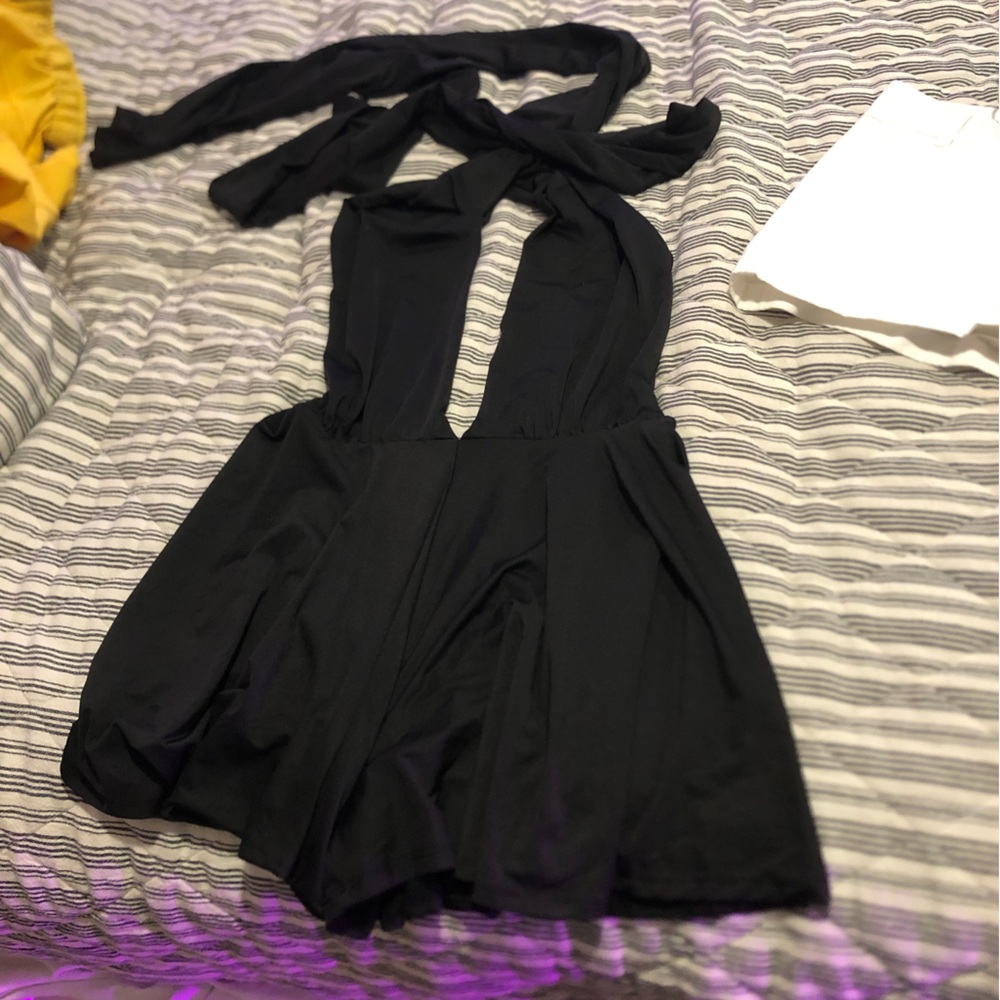 Convertible black romper